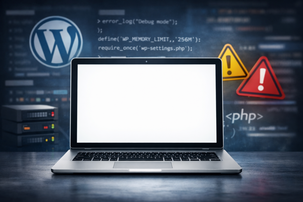 tela branca da morte no WordPress