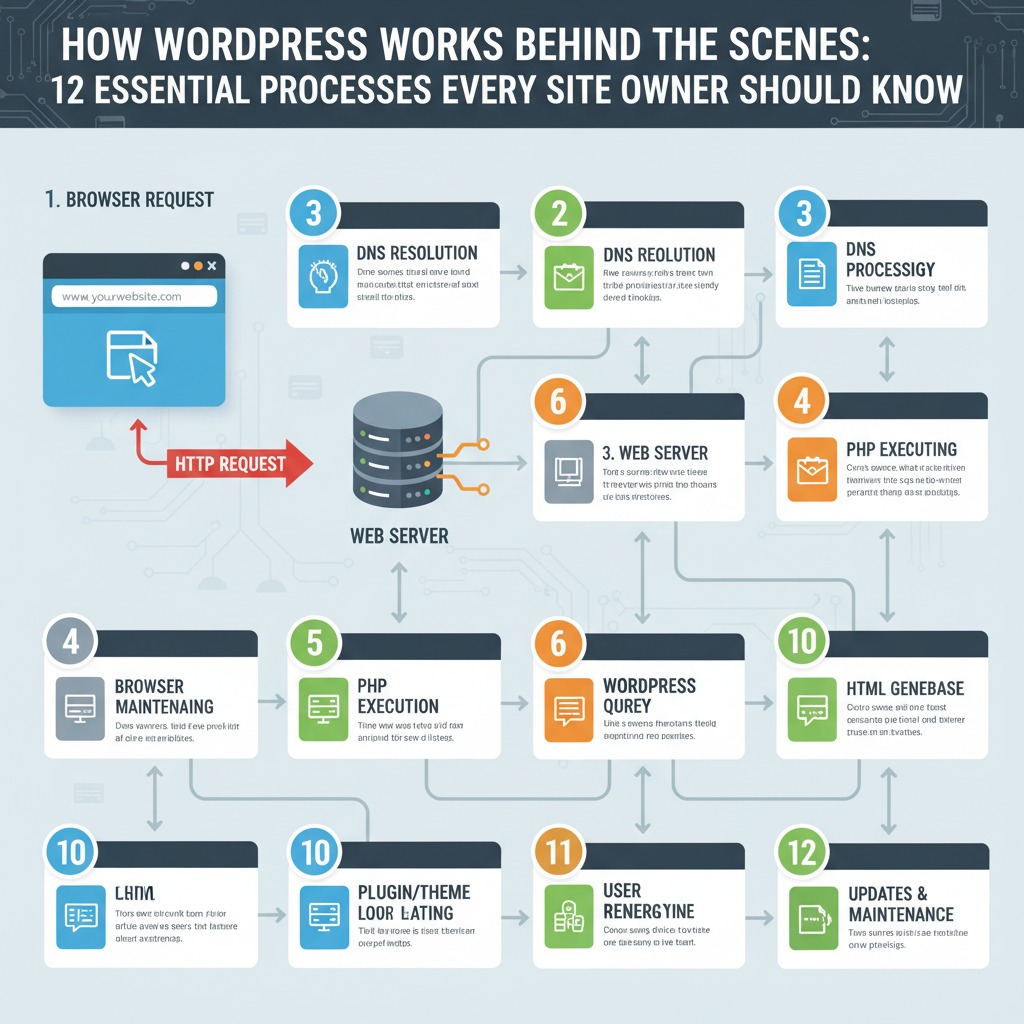 WordPress works behind