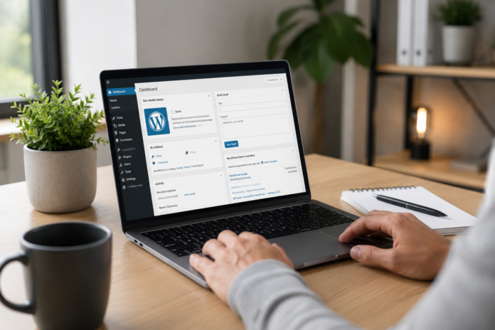 WordPress Beginner Guide dashboard setup tutorial